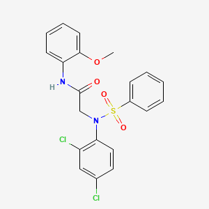 2-[N-(2,4-Dichlorophenyl)benzenesulfonamido]-N-(2-methoxyphenyl)acetamide