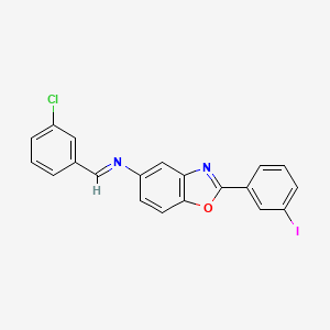 N-[(E)-(3-chlorophenyl)methylidene]-2-(3-iodophenyl)-1,3-benzoxazol-5-amine