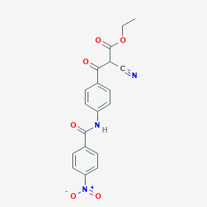 Ethyl 2-cyano-3-(4-{[(4-nitrophenyl)carbonyl]amino}phenyl)-3-oxopropanoate