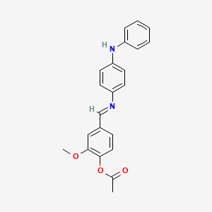 2-methoxy-4-[(E)-{[4-(phenylamino)phenyl]imino}methyl]phenyl acetate