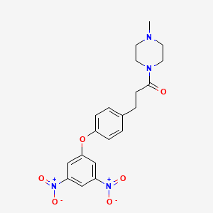 3-[4-(3,5-Dinitrophenoxy)phenyl]-1-(4-methylpiperazin-1-yl)propan-1-one