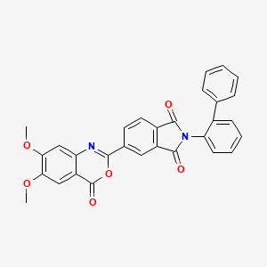 2-(biphenyl-2-yl)-5-(6,7-dimethoxy-4-oxo-4H-3,1-benzoxazin-2-yl)-1H-isoindole-1,3(2H)-dione