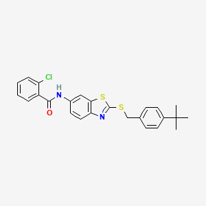 N-{2-[(4-tert-butylbenzyl)sulfanyl]-1,3-benzothiazol-6-yl}-2-chlorobenzamide