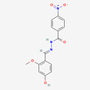 N'-[(E)-(4-hydroxy-2-methoxyphenyl)methylidene]-4-nitrobenzohydrazide