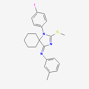 N-[(4Z)-1-(4-iodophenyl)-2-(methylsulfanyl)-1,3-diazaspiro[4.5]dec-2-en-4-ylidene]-3-methylaniline