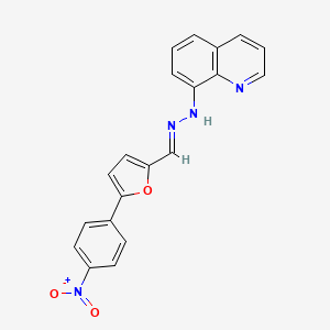 8-[(2E)-2-{[5-(4-nitrophenyl)furan-2-yl]methylidene}hydrazinyl]quinoline