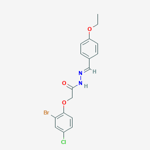 2-(2-bromo-4-chlorophenoxy)-N'-[(E)-(4-ethoxyphenyl)methylidene]acetohydrazide