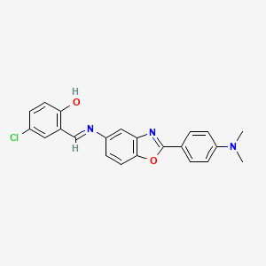 4-chloro-2-[(E)-({2-[4-(dimethylamino)phenyl]-1,3-benzoxazol-5-yl}imino)methyl]phenol