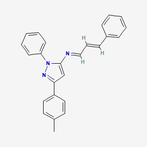 molecular formula C25H21N3 B11536482 3-(4-methylphenyl)-1-phenyl-N-[(1E,2E)-3-phenylprop-2-en-1-ylidene]-1H-pyrazol-5-amine 