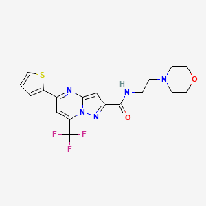 N-[2-(morpholin-4-yl)ethyl]-5-(thiophen-2-yl)-7-(trifluoromethyl)pyrazolo[1,5-a]pyrimidine-2-carboxamide