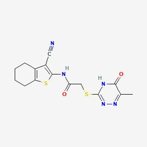 N-(3-cyano-4,5,6,7-tetrahydro-1-benzothiophen-2-yl)-2-[(6-methyl-5-oxo-4,5-dihydro-1,2,4-triazin-3-yl)sulfanyl]acetamide