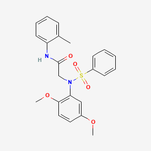 2-[N-(2,5-Dimethoxyphenyl)benzenesulfonamido]-N-(2-methylphenyl)acetamide