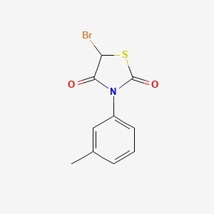 molecular formula C10H8BrNO2S B11536546 5-Bromo-3-(3-methylphenyl)-1,3-thiazolidine-2,4-dione 