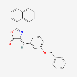 molecular formula C27H19NO3 B11536559 (4Z)-4-[3-(benzyloxy)benzylidene]-2-(naphthalen-1-yl)-1,3-oxazol-5(4H)-one 