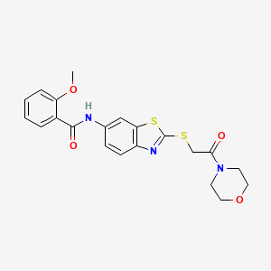 2-methoxy-N-(2-{[2-(morpholin-4-yl)-2-oxoethyl]sulfanyl}-1,3-benzothiazol-6-yl)benzamide