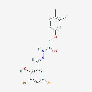 N'-[(E)-(3,5-dibromo-2-hydroxyphenyl)methylidene]-2-(3,4-dimethylphenoxy)acetohydrazide