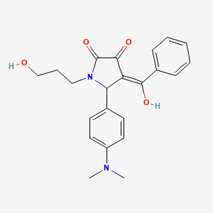 5-[4-(dimethylamino)phenyl]-3-hydroxy-1-(3-hydroxypropyl)-4-(phenylcarbonyl)-1,5-dihydro-2H-pyrrol-2-one