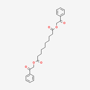 molecular formula C26H30O6 B11536609 Bis(2-oxo-2-phenylethyl) decanedioate 