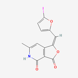 molecular formula C13H8INO4 B11536630 (1E)-1-[(5-iodofuran-2-yl)methylidene]-6-methylfuro[3,4-c]pyridine-3,4(1H,5H)-dione 