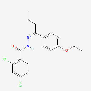 molecular formula C19H20Cl2N2O2 B11536640 2,4-dichloro-N'-[(1Z)-1-(4-ethoxyphenyl)butylidene]benzohydrazide 