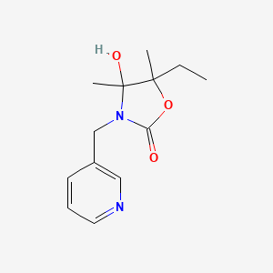 5-Ethyl-4-hydroxy-4,5-dimethyl-3-(pyridin-3-ylmethyl)-1,3-oxazolidin-2-one