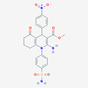 Methyl 2-amino-4-(4-nitrophenyl)-5-oxo-1-(4-sulfamoylphenyl)-1,4,5,6,7,8-hexahydroquinoline-3-carboxylate