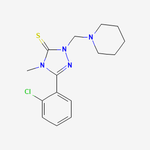 5-(2-chlorophenyl)-4-methyl-2-(piperidin-1-ylmethyl)-2,4-dihydro-3H-1,2,4-triazole-3-thione