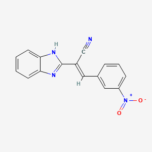 molecular formula C16H10N4O2 B11536695 2-(1H-Benzoimidazol-2-yl)-3-(3-nitro-phenyl)-acrylonitrile 