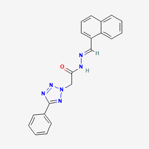 molecular formula C20H16N6O B11536703 N'-[(E)-naphthalen-1-ylmethylidene]-2-(5-phenyl-2H-tetrazol-2-yl)acetohydrazide 