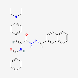 N-[(1E)-2-[4-(Diethylamino)phenyl]-1-{N'-[(E)-(naphthalen-2-YL)methylidene]hydrazinecarbonyl}eth-1-EN-1-YL]benzamide