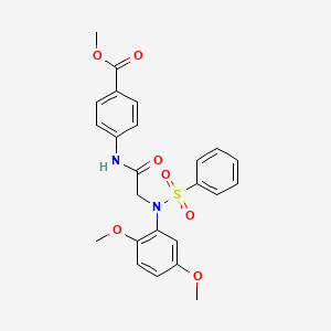 methyl 4-{[N-(2,5-dimethoxyphenyl)-N-(phenylsulfonyl)glycyl]amino}benzoate