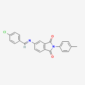 5-{[(E)-(4-chlorophenyl)methylidene]amino}-2-(4-methylphenyl)-1H-isoindole-1,3(2H)-dione