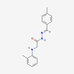 molecular formula C17H19N3O B11536769 2-[(2-Methylphenyl)amino]-N'-[(E)-(4-methylphenyl)methylidene]acetohydrazide 