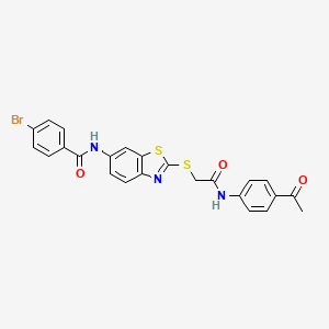 N-[2-({2-[(4-acetylphenyl)amino]-2-oxoethyl}sulfanyl)-1,3-benzothiazol-6-yl]-4-bromobenzamide