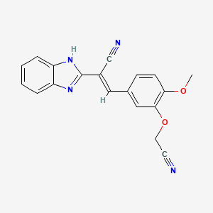 molecular formula C19H14N4O2 B11536833 (2E)-2-(1H-benzimidazol-2-yl)-3-[3-(cyanomethoxy)-4-methoxyphenyl]prop-2-enenitrile 