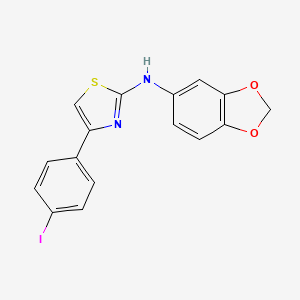 molecular formula C16H11IN2O2S B11536846 N-(1,3-benzodioxol-5-yl)-4-(4-iodophenyl)-1,3-thiazol-2-amine 