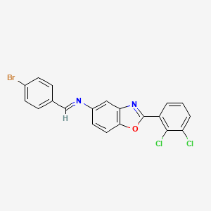 molecular formula C20H11BrCl2N2O B11536859 N-[(E)-(4-bromophenyl)methylidene]-2-(2,3-dichlorophenyl)-1,3-benzoxazol-5-amine 