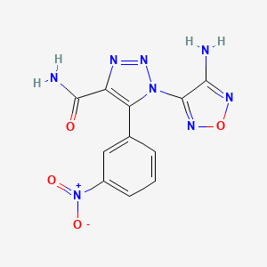 1-(4-amino-1,2,5-oxadiazol-3-yl)-5-(3-nitrophenyl)-1H-1,2,3-triazole-4-carboxamide