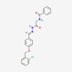 N-({N'-[(E)-{4-[(2-Chlorophenyl)methoxy]phenyl}methylidene]hydrazinecarbonyl}methyl)benzamide