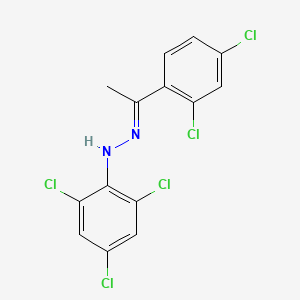 (1E)-1-[1-(2,4-dichlorophenyl)ethylidene]-2-(2,4,6-trichlorophenyl)hydrazine