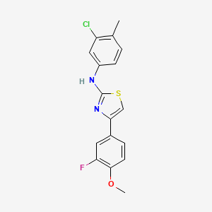 N-(3-chloro-4-methylphenyl)-4-(3-fluoro-4-methoxyphenyl)-1,3-thiazol-2-amine