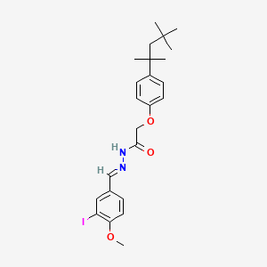 molecular formula C24H31IN2O3 B11536905 N'-[(E)-(3-iodo-4-methoxyphenyl)methylidene]-2-[4-(2,4,4-trimethylpentan-2-yl)phenoxy]acetohydrazide 