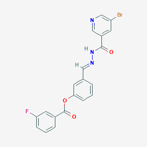 3-({(E)-2-[(5-bromo-3-pyridyl)carbonyl]hydrazono}methyl)phenyl 3-fluorobenzoate