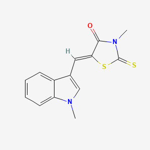 (5Z)-3-methyl-5-[(1-methyl-1H-indol-3-yl)methylidene]-2-thioxo-1,3-thiazolidin-4-one