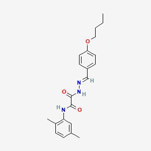 2-[(2E)-2-(4-butoxybenzylidene)hydrazinyl]-N-(2,5-dimethylphenyl)-2-oxoacetamide