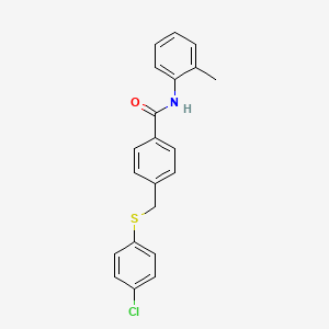 4-{[(4-chlorophenyl)sulfanyl]methyl}-N-(2-methylphenyl)benzamide