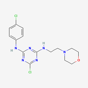 6-chloro-N-(4-chlorophenyl)-N'-[2-(morpholin-4-yl)ethyl]-1,3,5-triazine-2,4-diamine