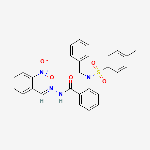 N-benzyl-4-methyl-N-(2-{[(2E)-2-(2-nitrobenzylidene)hydrazinyl]carbonyl}phenyl)benzenesulfonamide