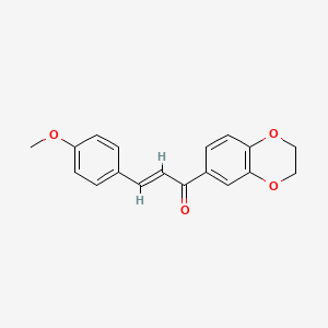 (2E)-1-(2,3-dihydro-1,4-benzodioxin-6-yl)-3-(4-methoxyphenyl)prop-2-en-1-one