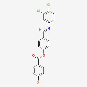 4-[(E)-[(3,4-Dichlorophenyl)imino]methyl]phenyl 4-bromobenzoate